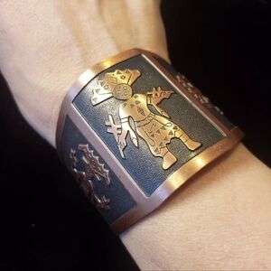 VINTAGE TRIBAL KACHINA COPPER CUFF/BRACELET